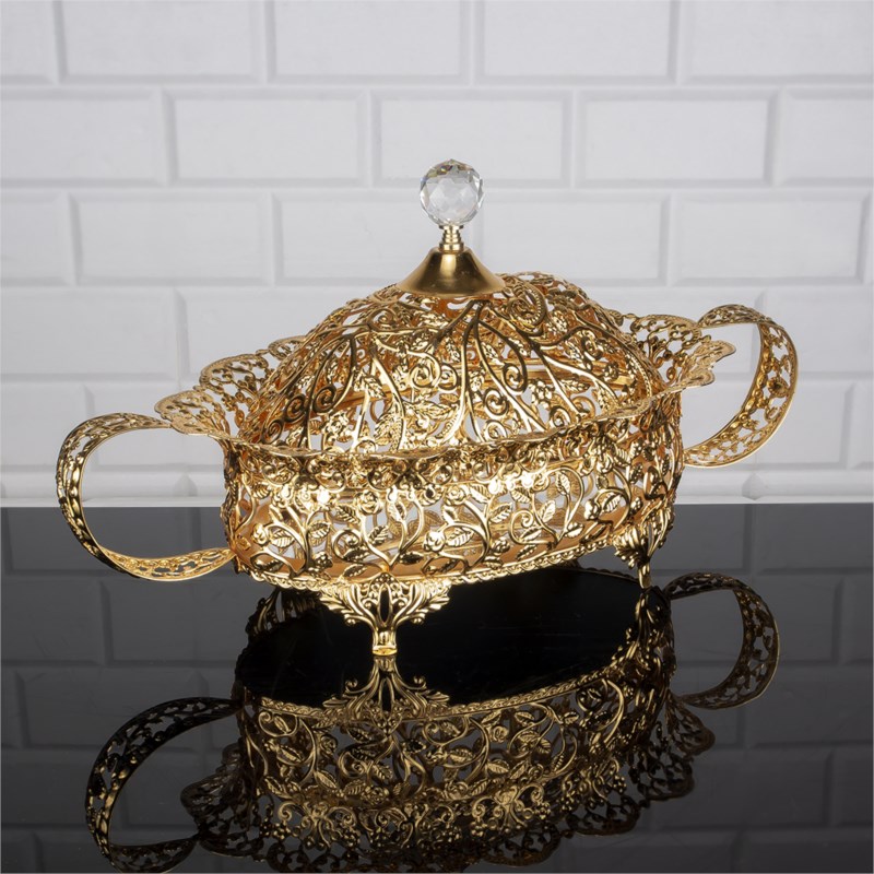 BOITE DECO 40X20X20CM MODELE OR