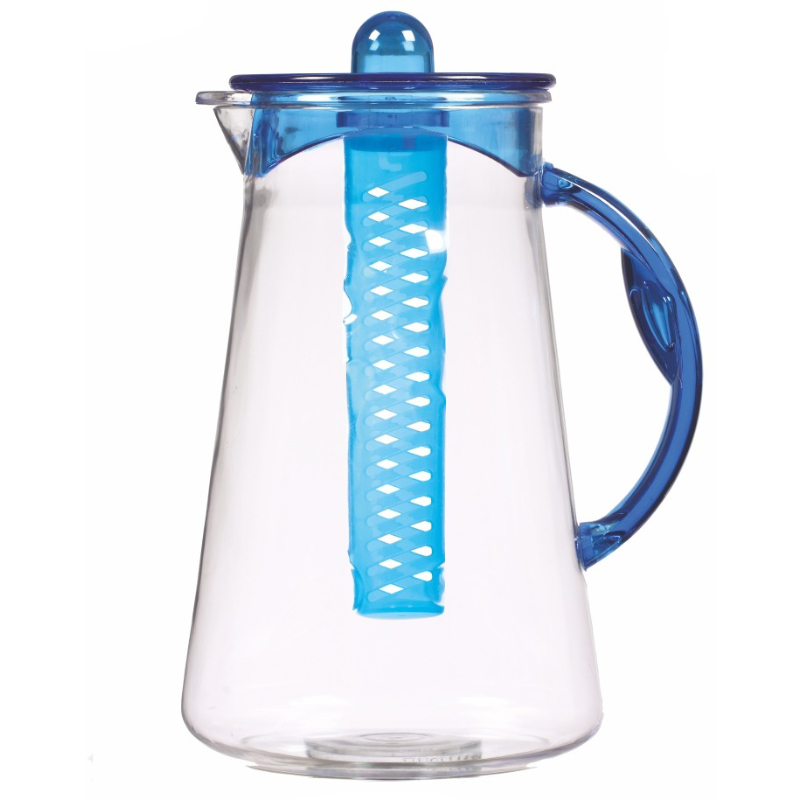 CARAFE 2.5 LITRES PLASTIQUR CRYSTAL AVEC INFUSEUR COULEUR BLEU