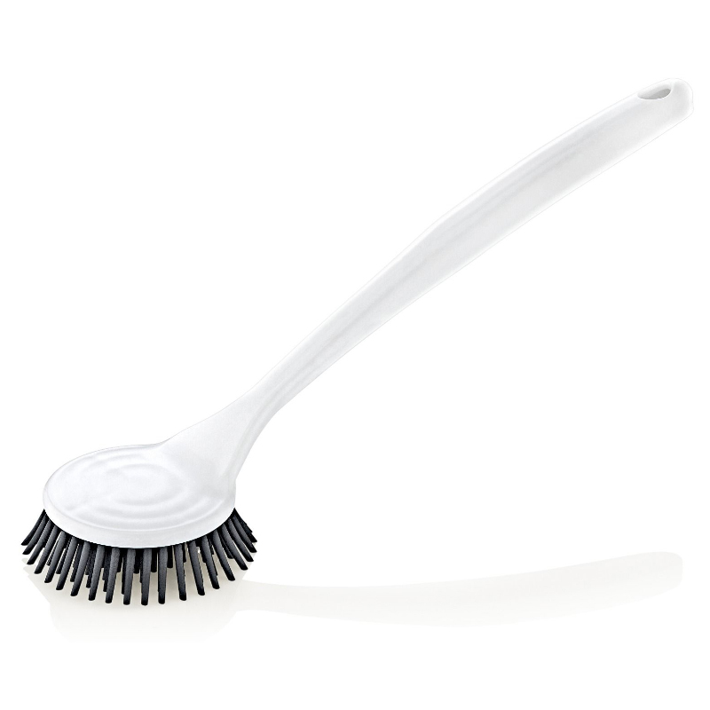 BROSSE VAISSELLE SILICONE 27X7X2 CM BLANC/GRIS