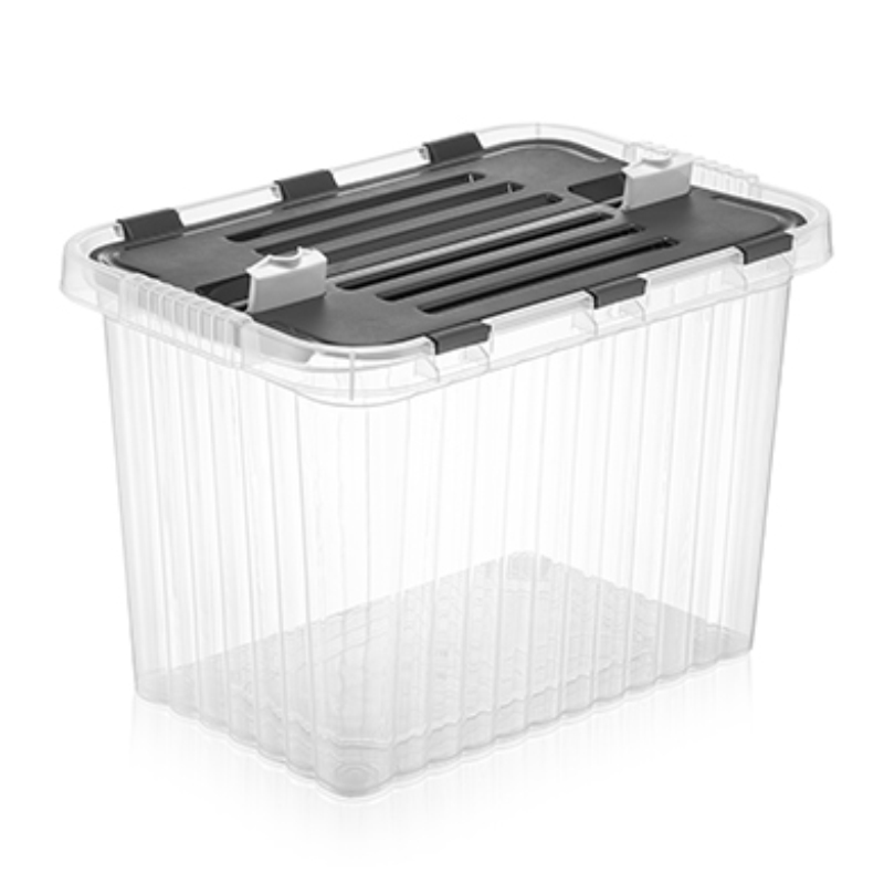 BOITE RANGEMENT 16 LITRES MIX GRIS/ROSE/ROUGE