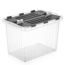 BOITE RANGEMENT 50 LITRES MIX GRIS/ROUGE