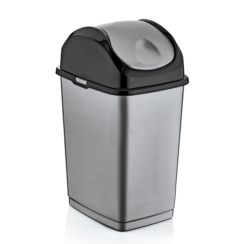 POUBELLE SLIM 5 LITRES MIX GRIS/NOIR/BLANC