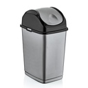 POUBELLE SLIM 5 LITRES MIX GRIS/NOIR/BLANC