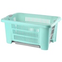 BAC A LINGE AVEC PIEDS RETRACTABLE 59X38X59 CM MIX VERT/ROSE/CREME/GRIS
