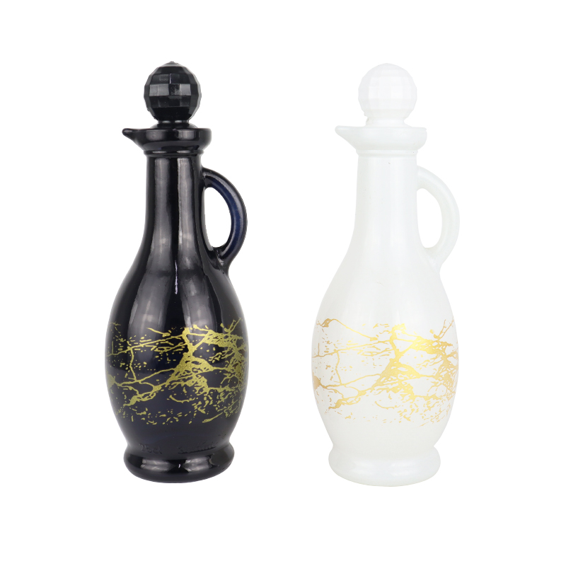 BOUTEILLE HUILE 250 CC EFFET MARBRE MIX BLANC/NOIR