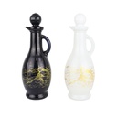 BOUTEILLE HUILE 250 CC EFFET MARBRE MIX BLANC/NOIR
