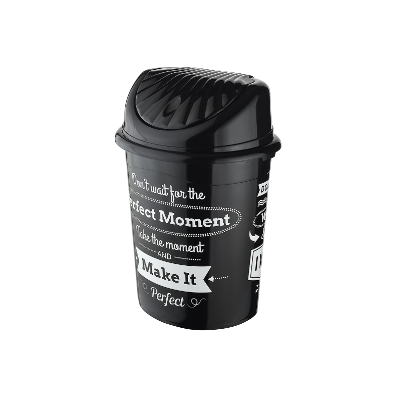 POUBELLE 1,7 LITRES MIX BLANC/NOIR/BEIGE