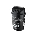 POUBELLE 1,7 LITRES MIX BLANC/NOIR/BEIGE