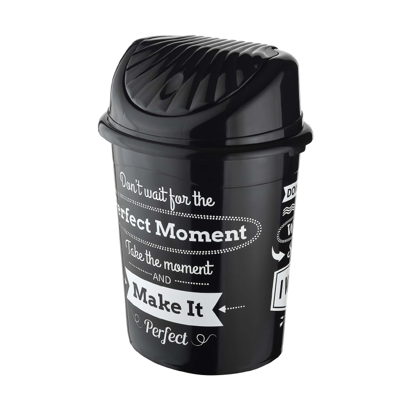 POUBELLE 7 LITRES MIX BLANC/NOIR/BEIGE