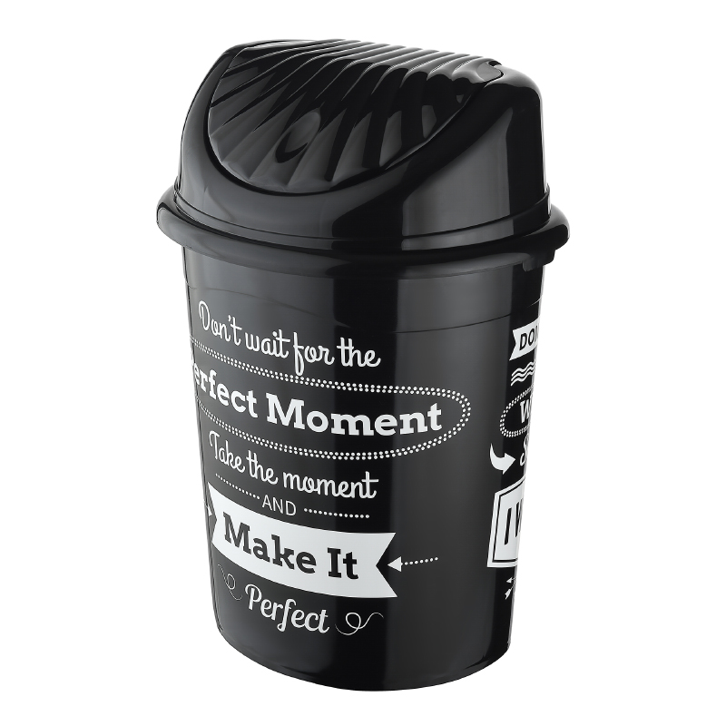 POUBELLE 13 LITRES MIX BLANC/NOIR/BEIGE