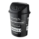 POUBELLE 13 LITRES MIX BLANC/NOIR/BEIGE