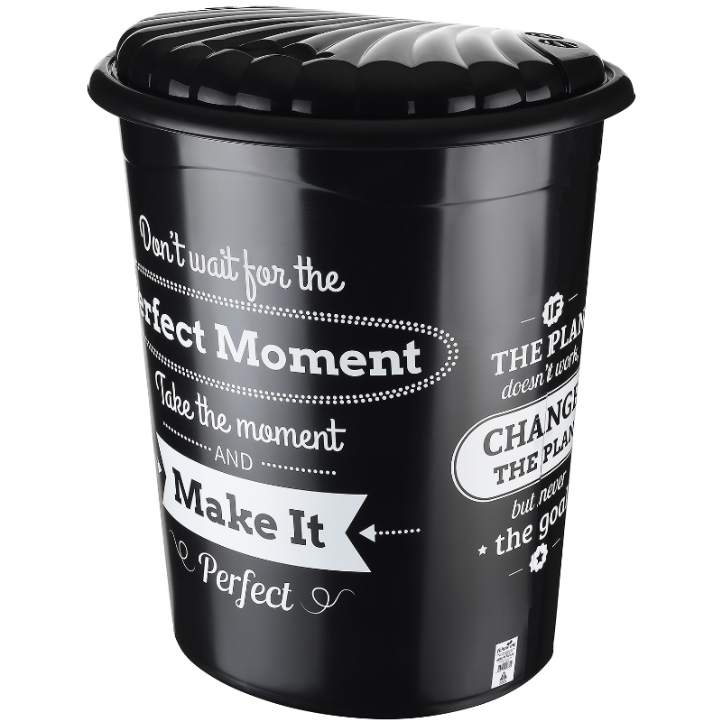 BAC A LINGE 45 LITRES MIX BLANC/NOIR/BEIGE
