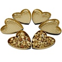 SET 6 ASSIETTES PLASTIQUE COEUR 6 X 11X10 CM