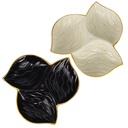 PLAT CERAMIQUE 22X3 CM MIX BLANC/NOIR