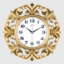 HORLOGE MURALE DECORATIVE 39.5 CM MIX OR/ARGENT/BLANC