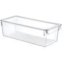 RANGEMENT REFREGIRATEUR TRANSPARENT AVEC COUVERCLE (36 x 15 x 10 CM)