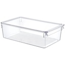 RANGEMENT REFREGIRATEUR TRANSPARENT AVEC COUVERCLE(36 x 20.5 x 10 CM)