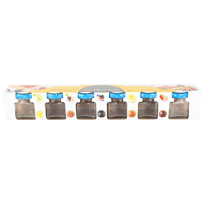 SET 6 PIECES POT VERRE 40 CC 