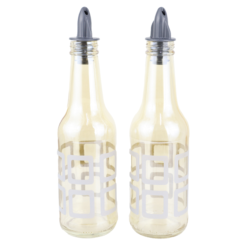 SET 2 BOUTEILLE HUILE OLIVE VERRE  250 CC 