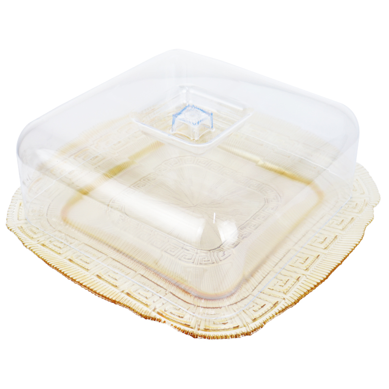 ASSIETTE A GATEAU AVEC COUVERCLE 33 CM 