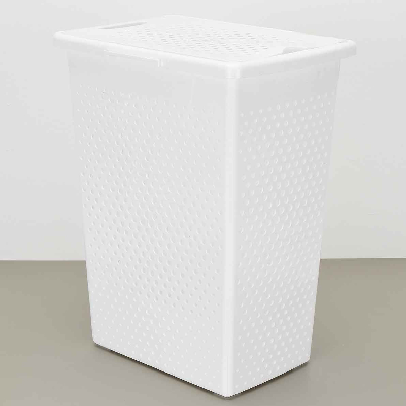 BAC A LINGE SLIM 38 LITRES MIX BLANC/NOIR