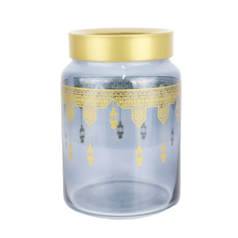 POT CONSERVATION VERRE DESIGN ORIENTAL 890 CC MODELE OR