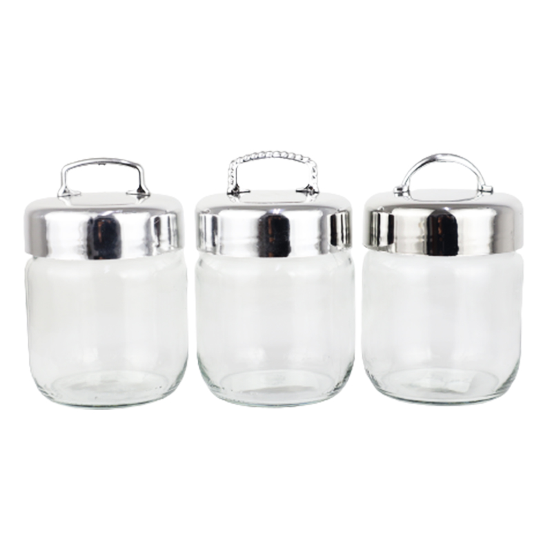 POT CONSERVATION VERRE MODELE ARGENT 425 CC 