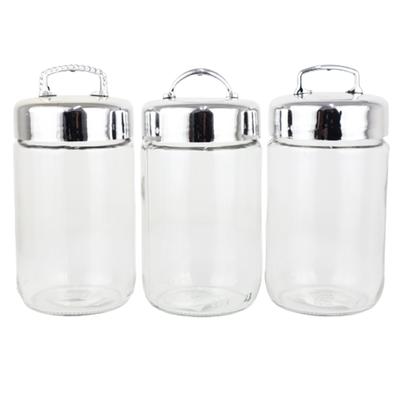 POT CONSERVATION VERRE MODELE ARGENT 660 CC 