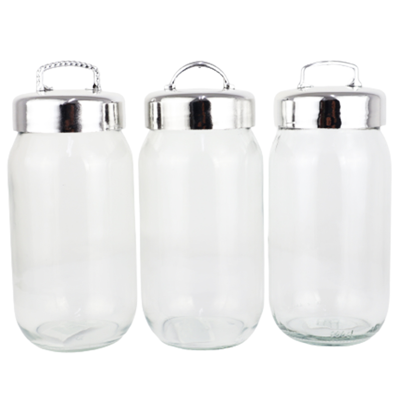 POT CONSERVATION VERRE MODELE ARGENT 1000 CC 