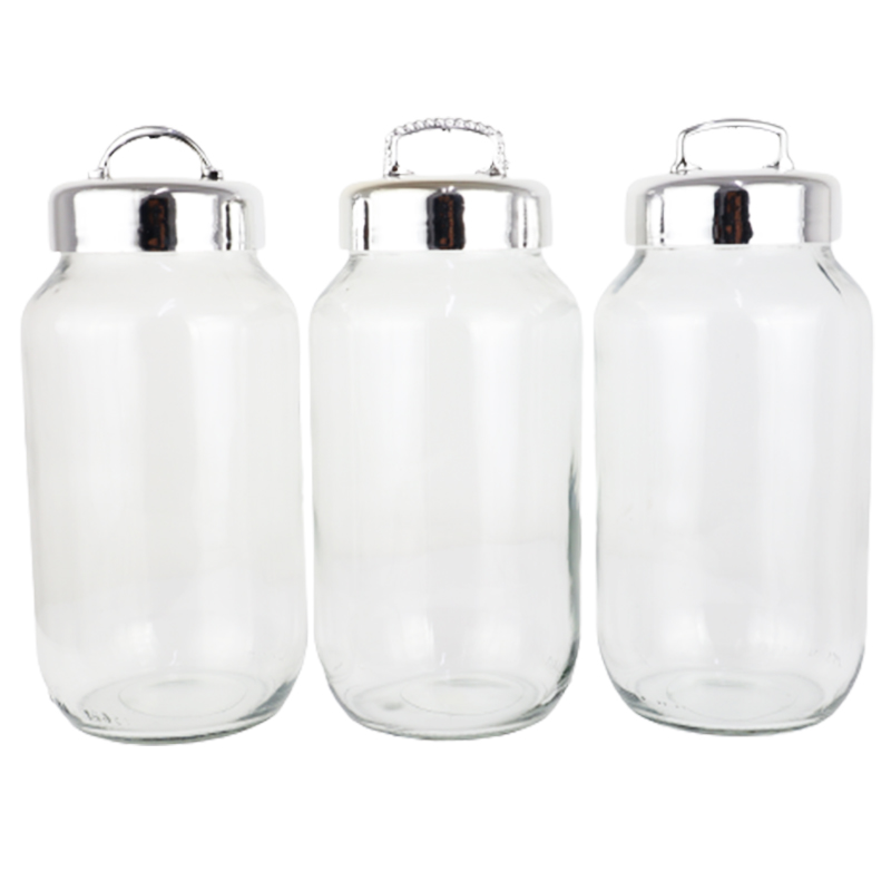 POT CONSERVATION VERRE MODELE ARGENT 1500 CC 