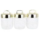 POT CONSERVATION 425 CC MODELE BLANC/OR