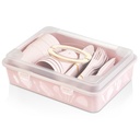 SET PIC NIC 32 PIECES ROSE/GRIS