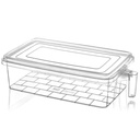 BOITE RANGEMENT PLASTIQUE TRANSPARENT AVEC POIGNEES 4 LITRES