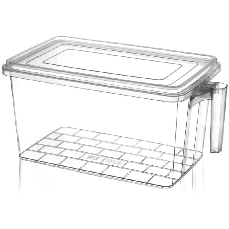 BOITE RANGEMENT PLASTIQUE TRANSPARENT AVEC POIGNEES 8 LITRES