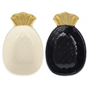 PLAT CERAMIQUE 13.5X8.5X3.5 CM MIX BLANC/NOIR