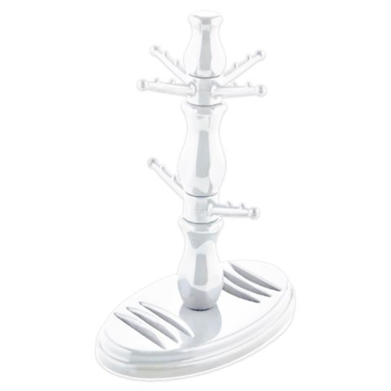 RANGE TASSE / RANGE MAQUILLAGE 22X13X30 CM BLANC