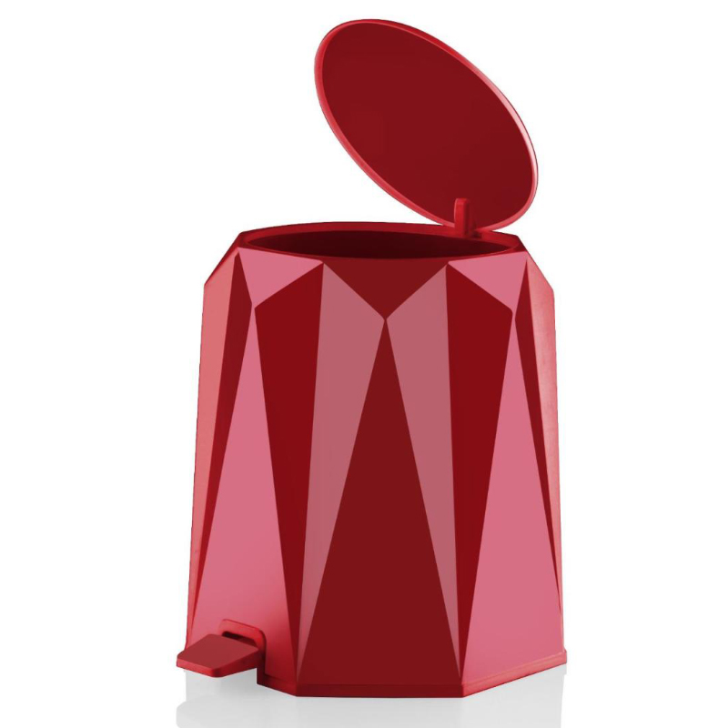 POUBELLE A PEDALE 5 LITRES MIX ROUGE/BLEU/ROSE/BLANC/GRIS