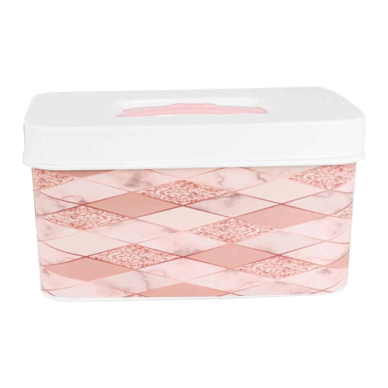 BOITE RANGEMENT DESIGN 2 LITRES MIX ROSE/BLANC/NOIR