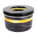BOITE RANGEMENT DESIGN 17.5X10.5CM LITRES MIX MARBRE BLANC/NOIR
