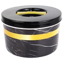 BOITE RANGEMENT DESIGN 21.5X12.5CM LITRES MIX MARBRE BLANC/NOIR