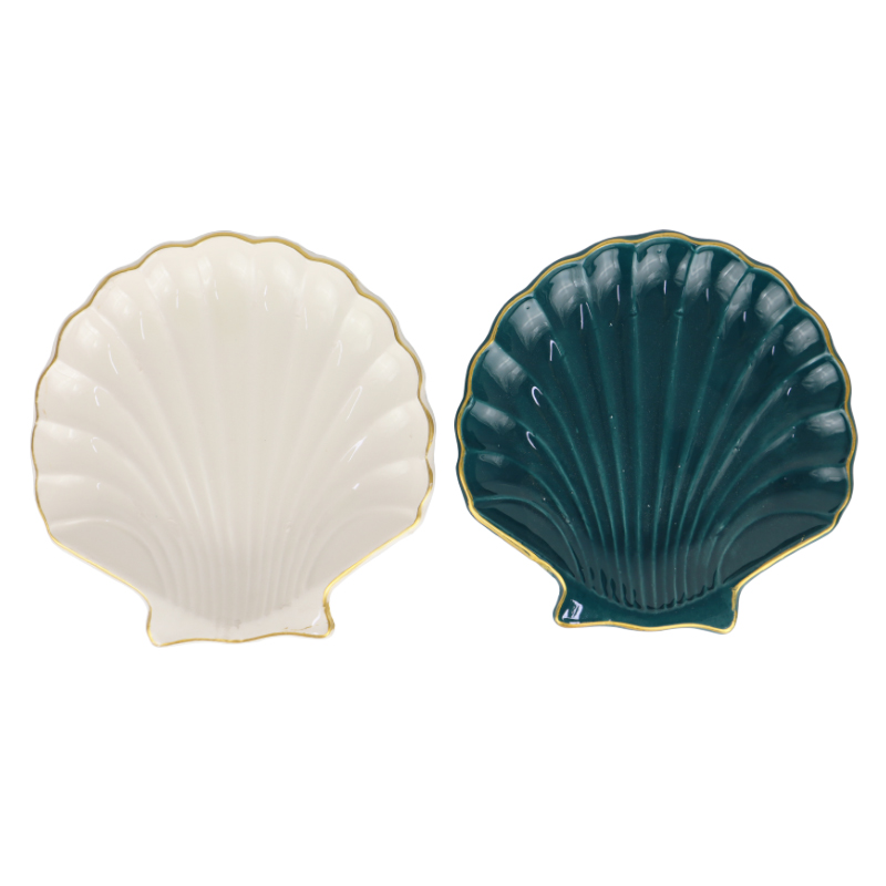PLAT CERAMIQUE 16 CM MIX VERT/BLANC