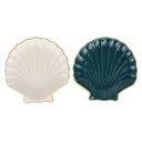 PLAT CERAMIQUE 16 CM MIX VERT/BLANC