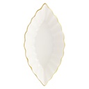 PLAT CERAMIQUE 21X10X4 CM COULEUR BLANC
