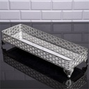 PLATEAU DECO DESIGN NIL 40X14 CM MODELE ARGENT