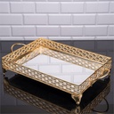 PLATEAU DECO DESIGN NIL RECTANGULAIRE 44X24 CM MODELE OR 