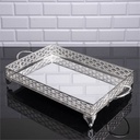 PLATEAU DECO DESIGN NIL RECTANGULAIRE 44X24 CM MODELE ARGENT