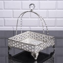 PANIER DECO DESIGN NIL AVEC POIGNEE 18X18X26 CM MODELE ARGENT