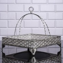 PANIER DECO DESIGN NIL AVEC POIGNEE 24X24X24 CM MODELE ARGENT