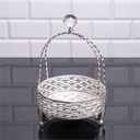 PANIER DECO DESIGN NIL AVEC POIGNEE 25X15 CM MODELE ARGENT