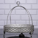 PANIER DECO DESIGN NIL AVEC POIGNEE 30X25 CM MODELE ARGENT